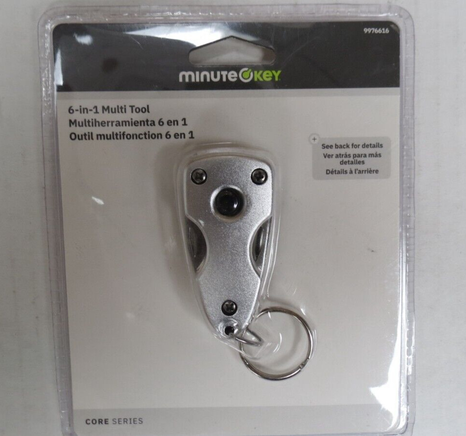 MINUTE KEY-6 IN 1 MULTI TOOL KEYCHAIN- 9976616- IN PKG – NEW !!!!