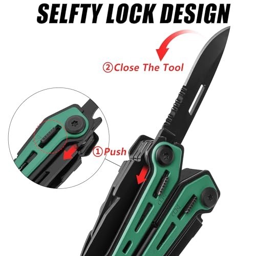 16-in-1 Multi Tool Pliers, Stainless Steel EDC Multitool with Pocket Knife, Belt