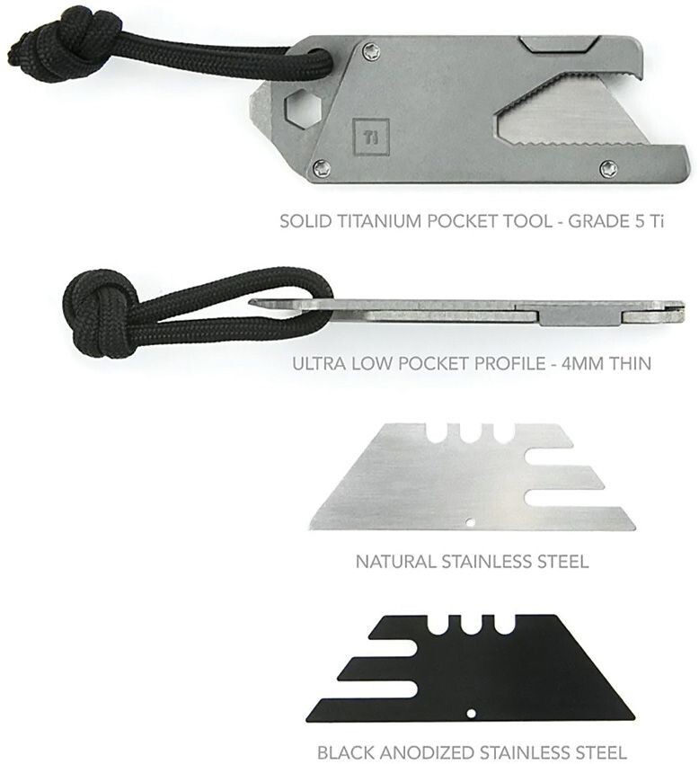 Big Idea Design Deluxe Pocket Tool Universal Wrench Design Titanium Handles