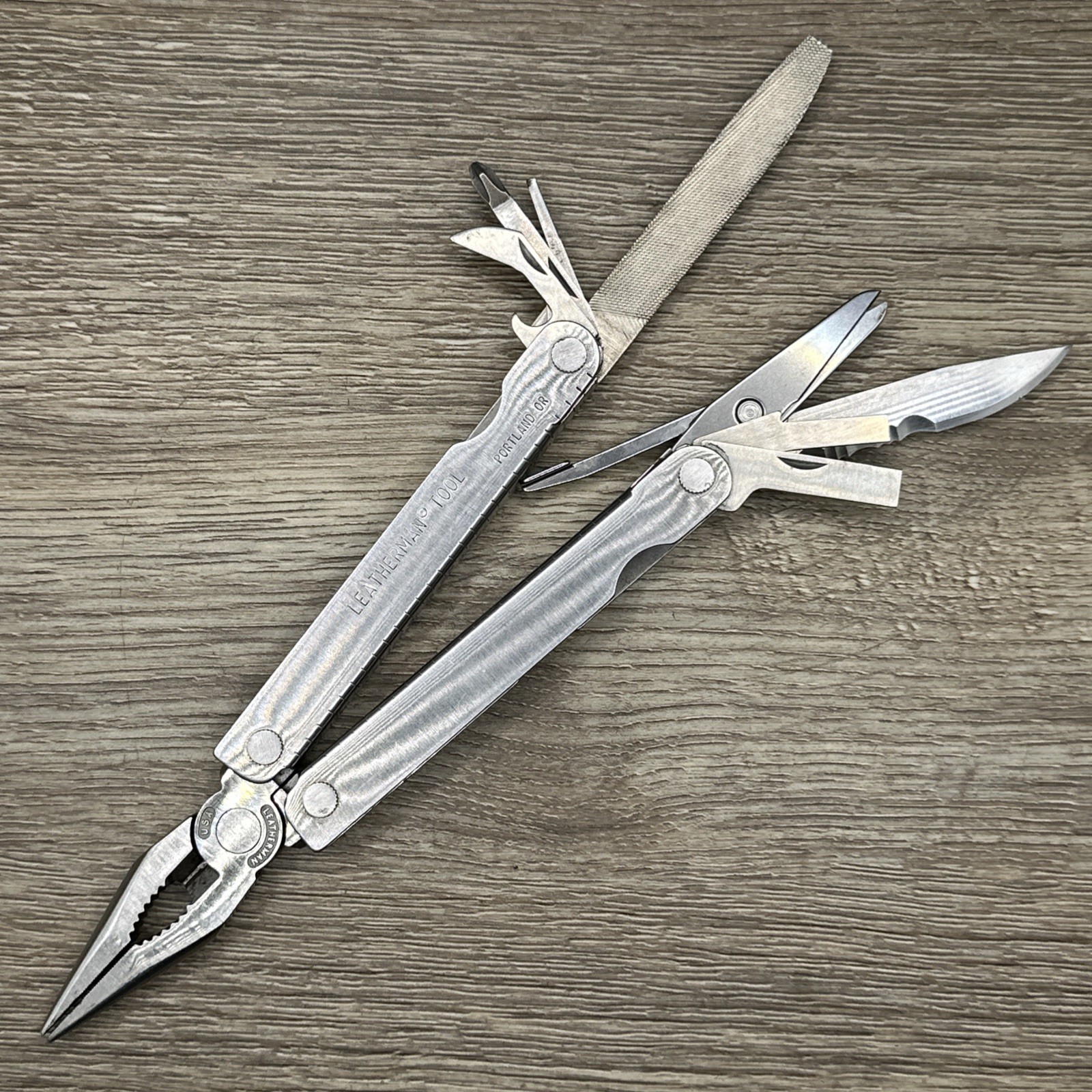 Vintage Original Leatherman Multi Tool With Scissors Stainless Portland OR USA