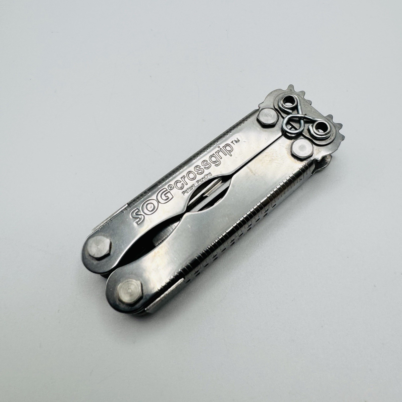 NOS SOG Crossgrip CG55-Compact-Multi-Tool-Discontinued-Pliers-Knife-File-Ruler