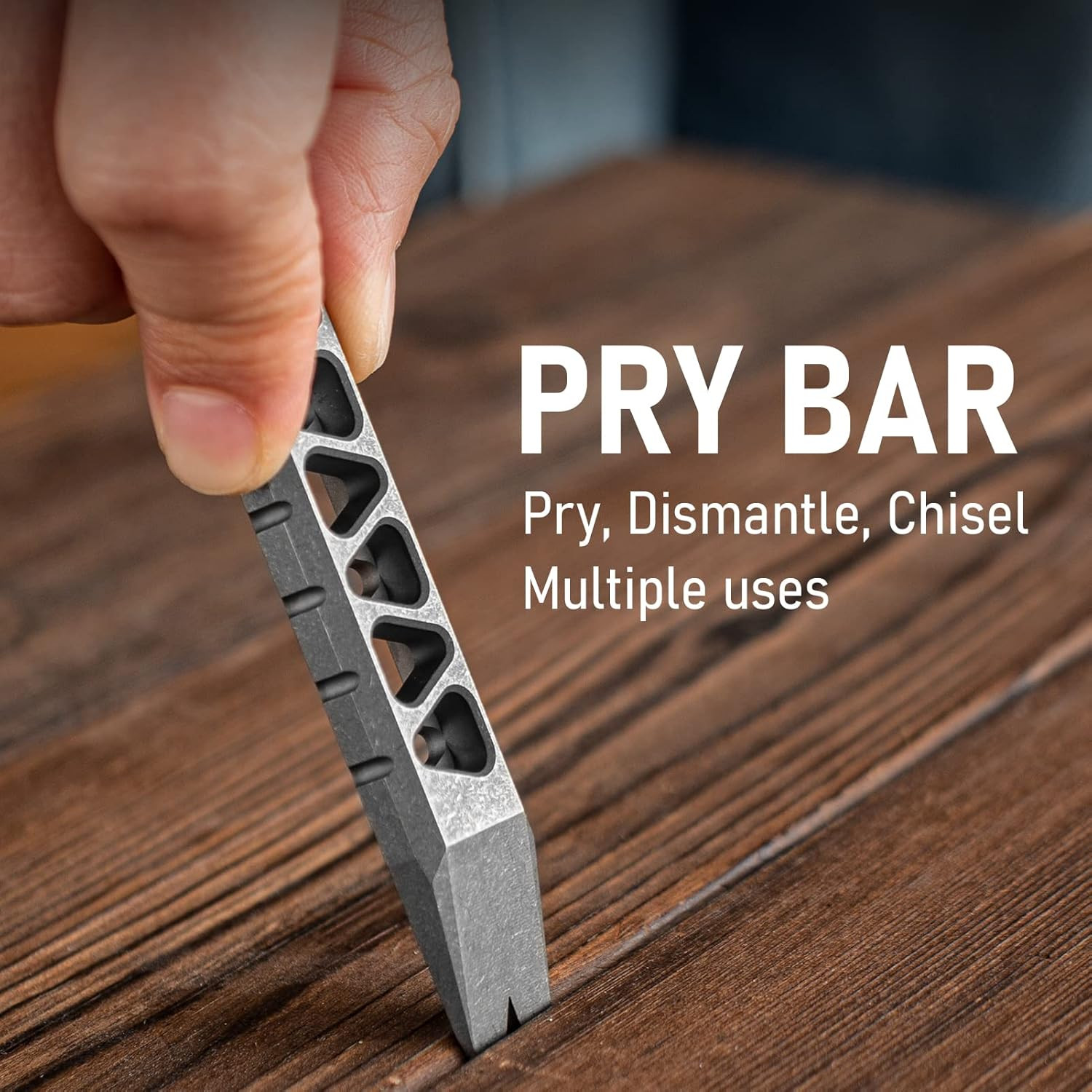 Titanium EDC Pry Bar, Keychain Pry Bar Multitool with Bottle Opener, Pocket Smal