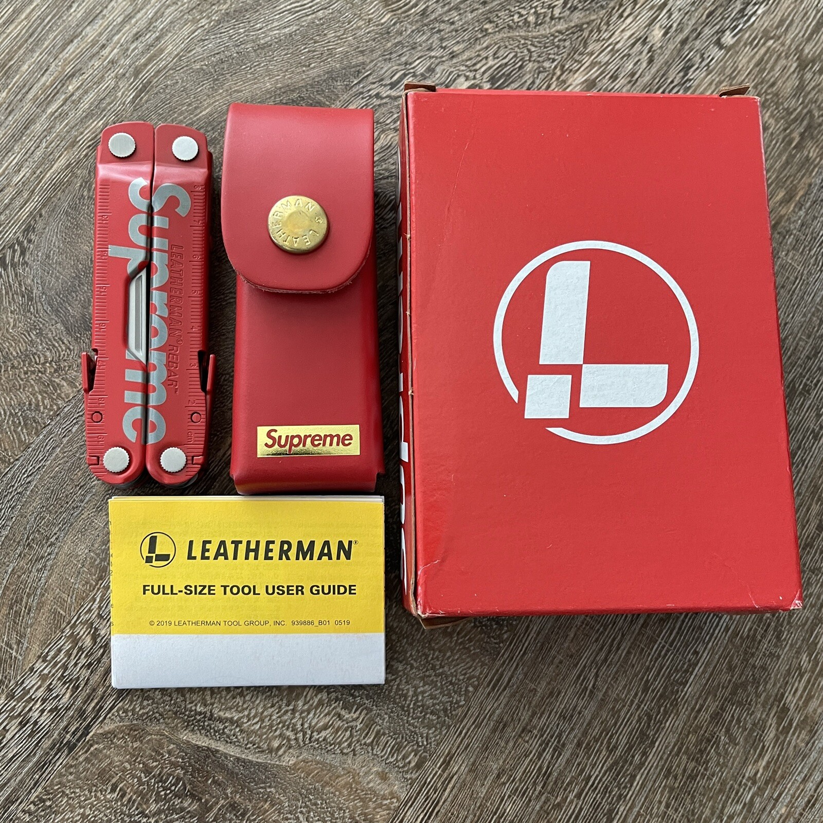 Limited Edition Leatherman Rebar Supreme Red & Squirt PS4 Supreme multi tools