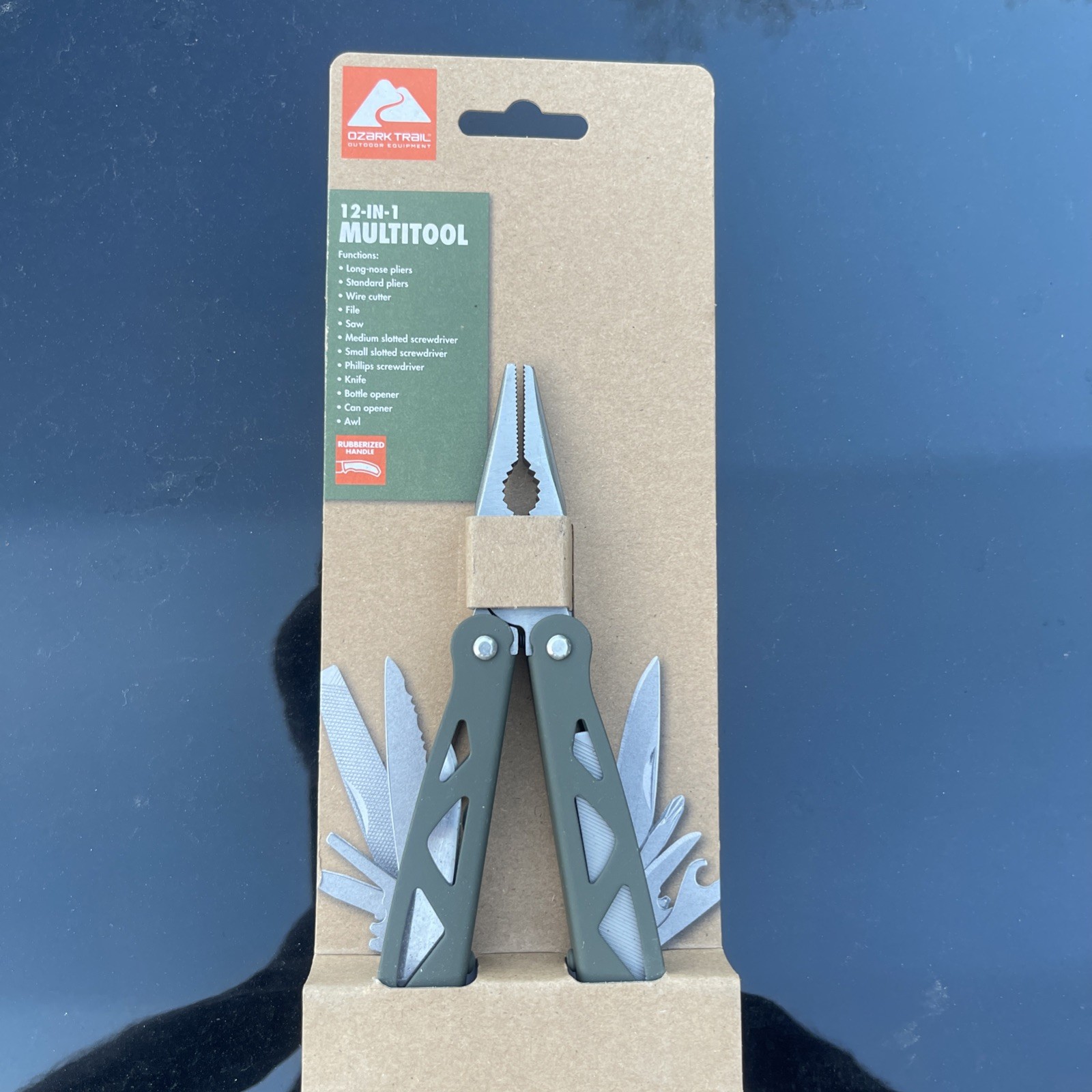 Ozark Trail 12-in-1 Multi-Tool Sheath Included greenHandle New Sealed 6840