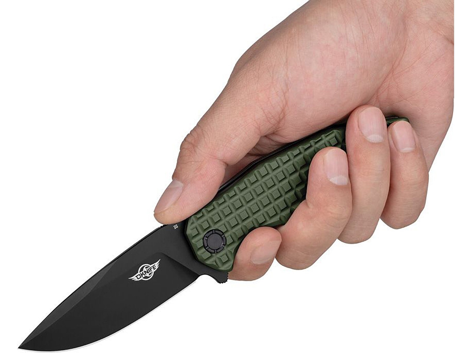 Oknife Spurdog Assisted Opening Pocket Knife 3″ Drop Point D2 Black Blade