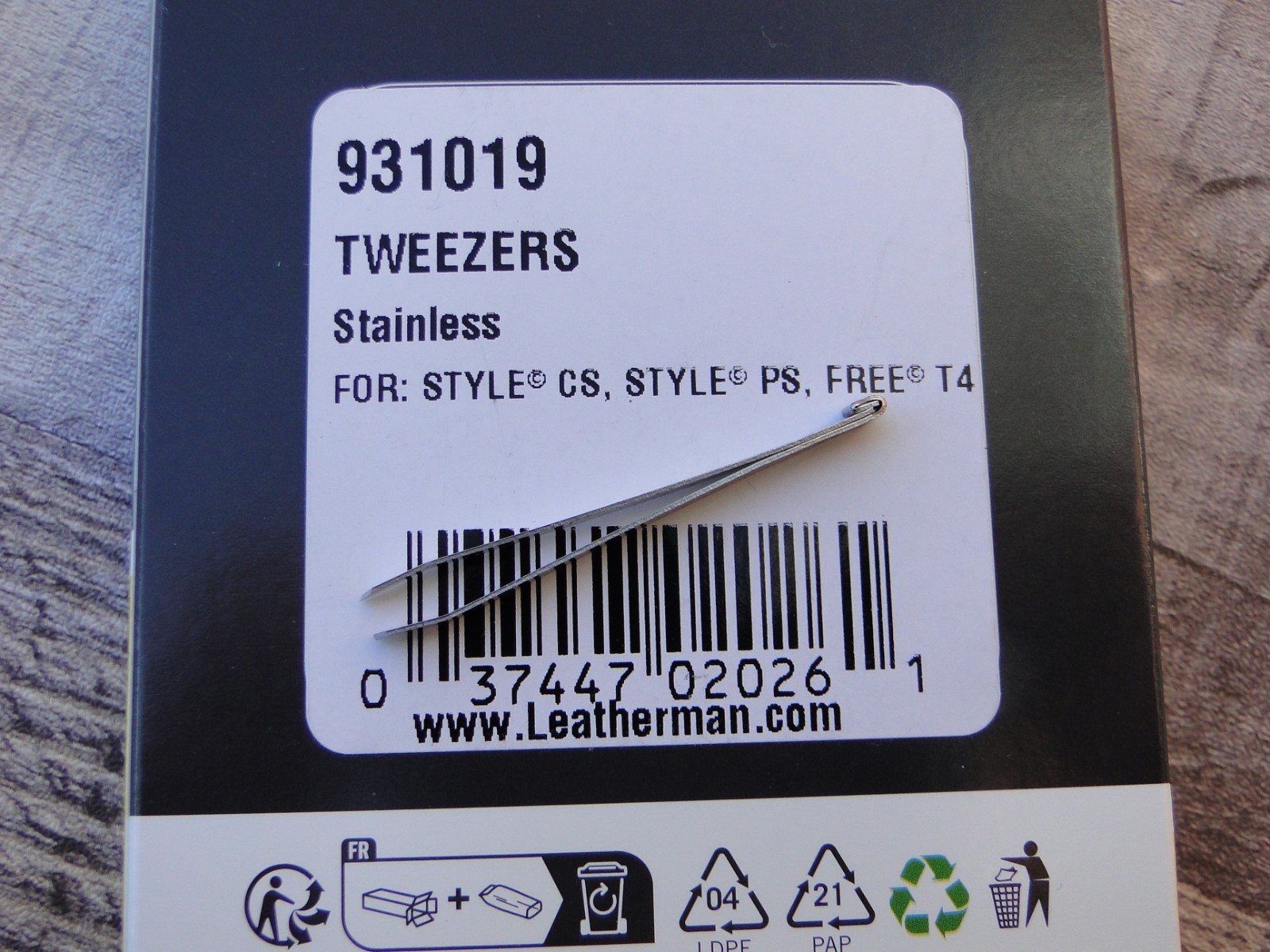 Leatherman® Tweezers Replacement for Style® CS & Style® PS & Free® T4 #931019