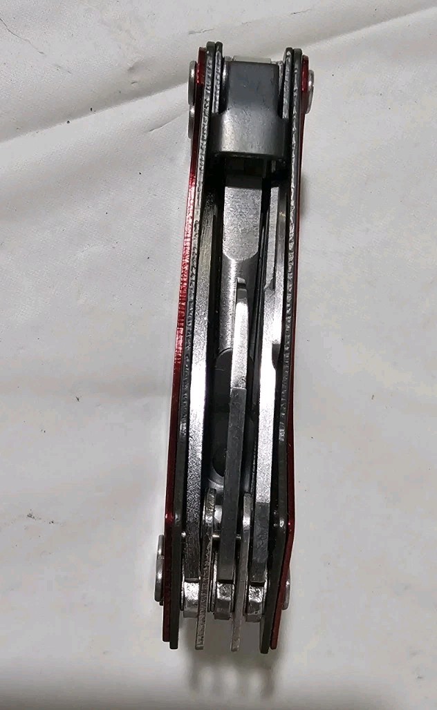 Genuine Cabela’s 7-in-1 Mini Multi-Tool Carry Knife Pliers EDC Red W/ Carry Case