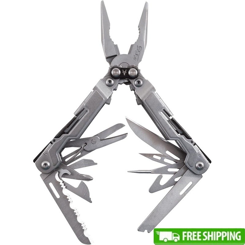 Compact Multi-Tool W/ 18 Functions Lightweight Pliers Knife Scissors EDC Tool US