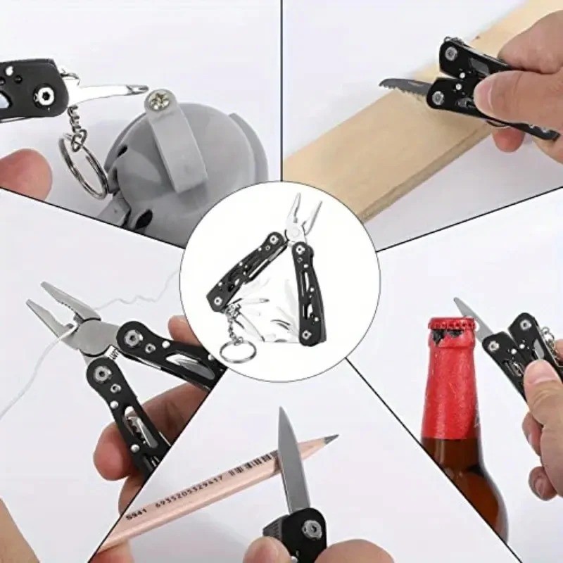 Mini Pocket Multitool 16-in-1 Knife Small Tool Set with Pliers Outdoor Gear mini