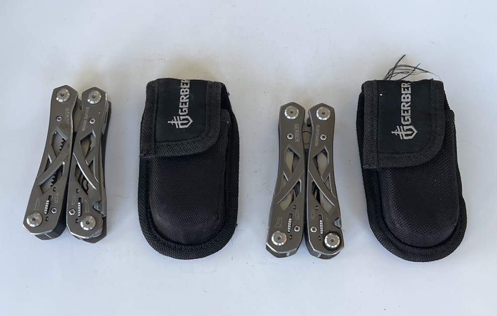 Lot 2 Gerber Suspension Multi-Tool With Sheath, Gray, Serrated Edge, Fast Ship!!