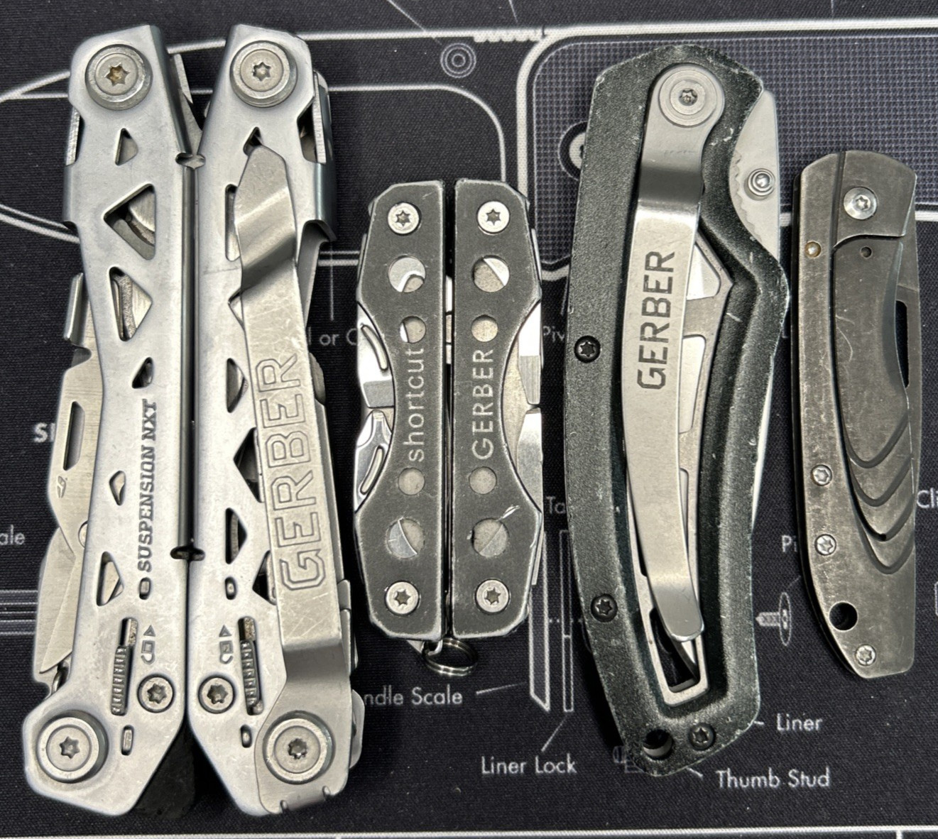 Gerber Suspension NXT / Cohort/ Shortcut/ STL 2.0 Knives & Multitools Lot Of 4