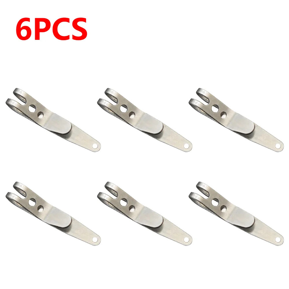 1-5PC Multitool Pocket Clip Stainless Steel Buckle Carabiner Key Ring