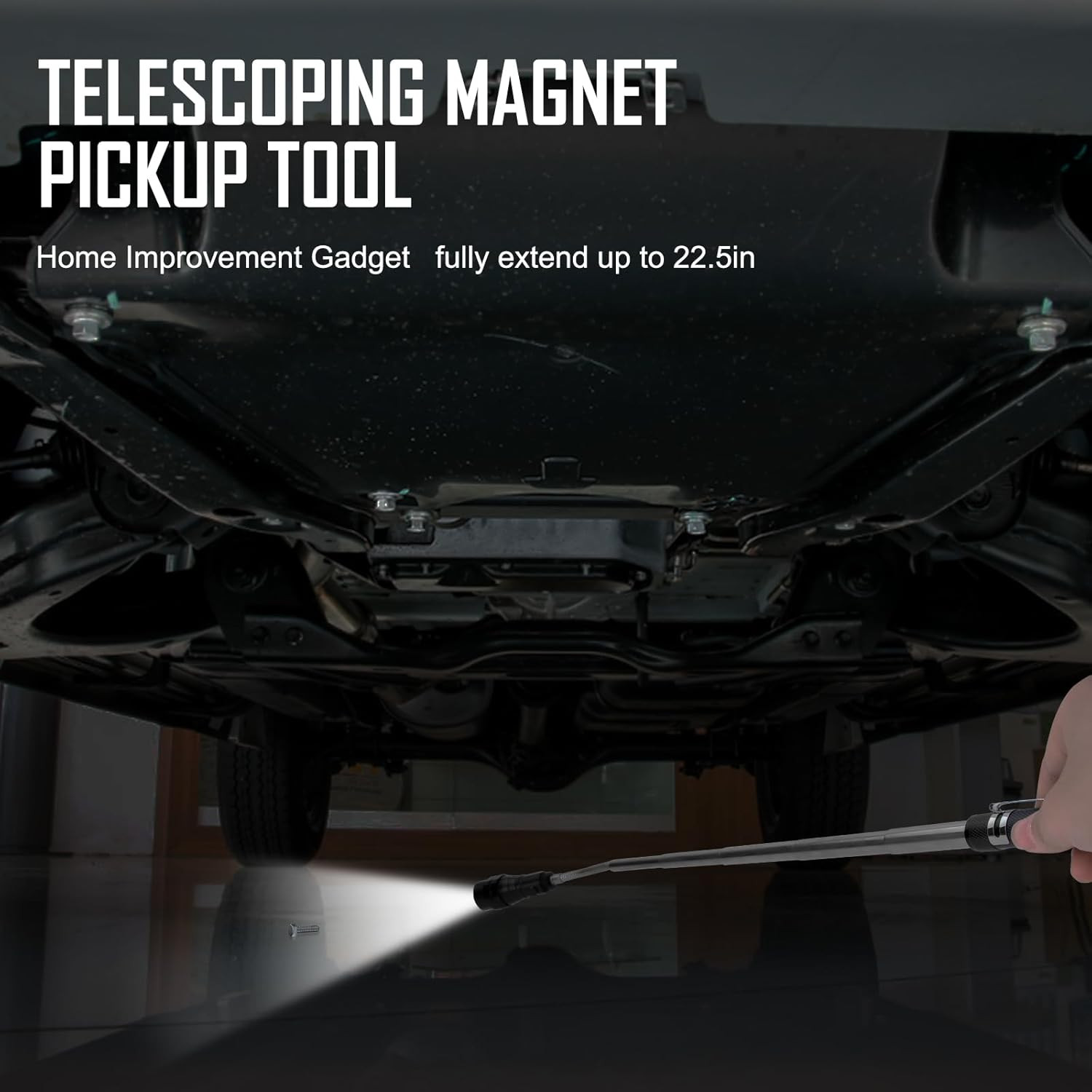 Magnetic Flashlight Fathers Day Dad Gifts for Men: Extendable Magnet Pickup Tool