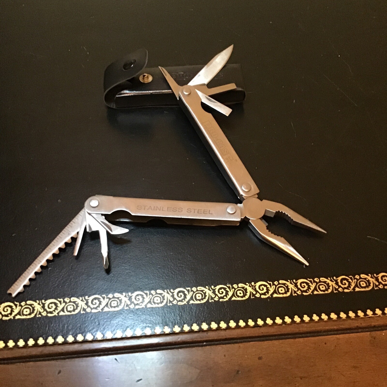 * Pro-Case® Folding Stainless Multi-Tool Knife With Black Case