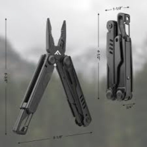 FLISSA 15-in-1 MultiTool Pliers Portable Survival Compact Folding Pocket Knife