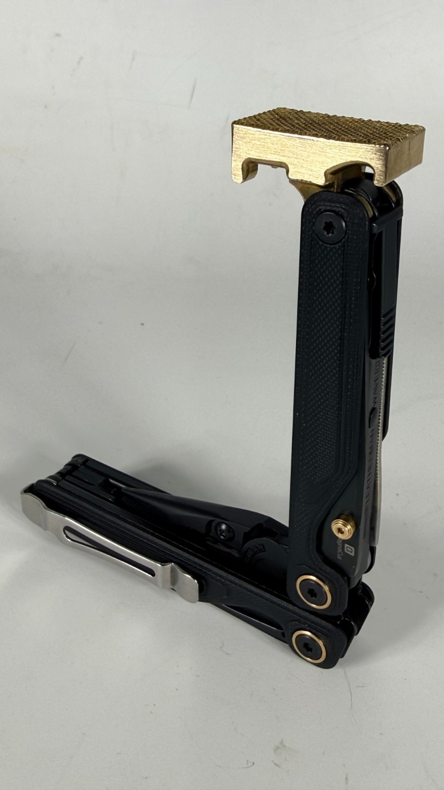 For Leatherman ALPHA, BRASS Hammer Head ADD-ON, tactical, military, Modification