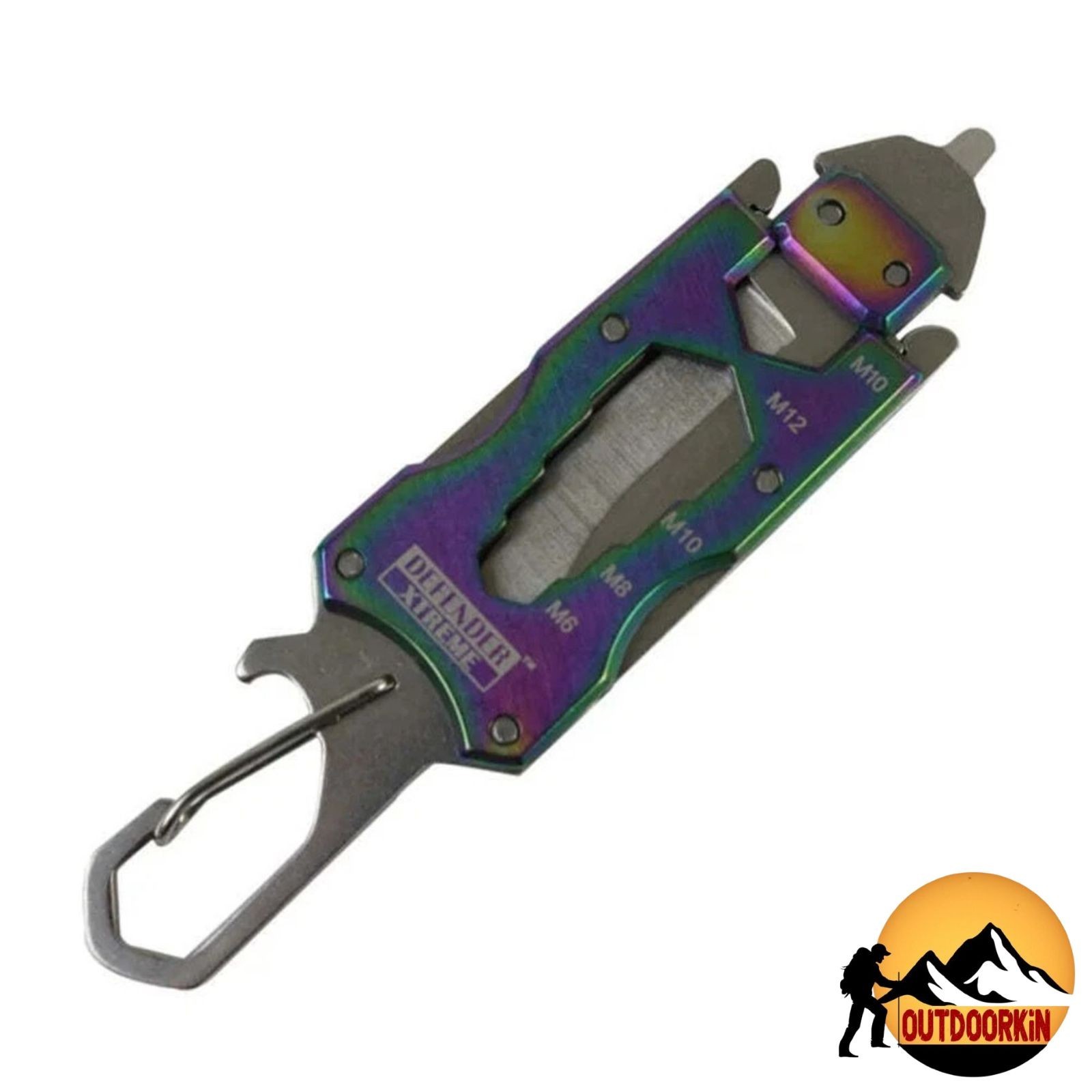 Multifunction Rainbow Tactical EDC Mini Pocket Knife Survival Multitool Keychain