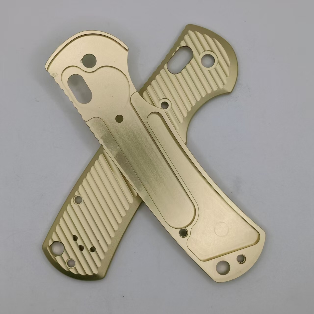 1 Pair Gold Aluminum Handle Scales for Benchmade Griptilian 550/551 Knives
