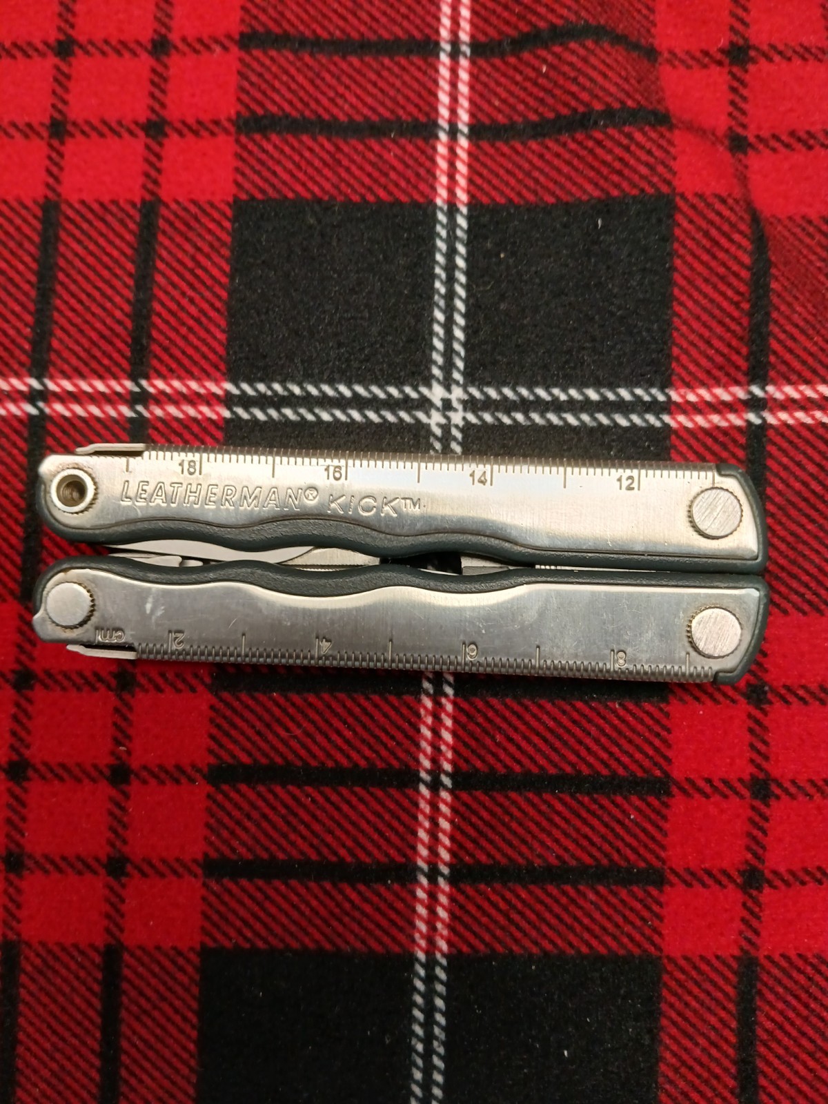 Leatherman Kick Multi-Tool In good Shape Has Dairy Wellness Plan Stamped on Side