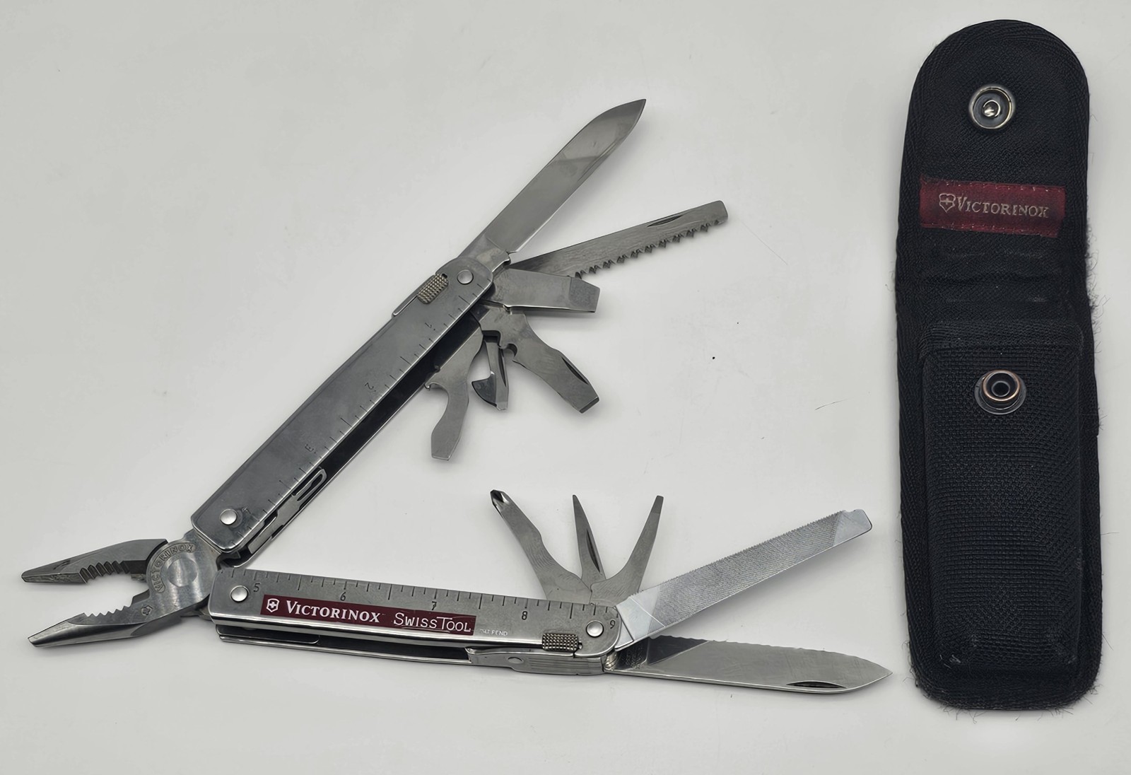 Victorinox SwissTool Multi-Tool Stainless Steel 10 Tools Silver with Sheath