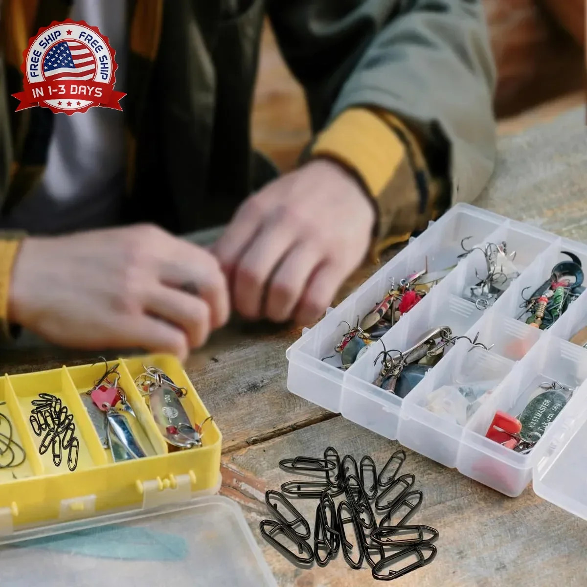 50 Pack Fishing Speed Clips, High Strength Stainless Steel Speed Clip, Fishing S