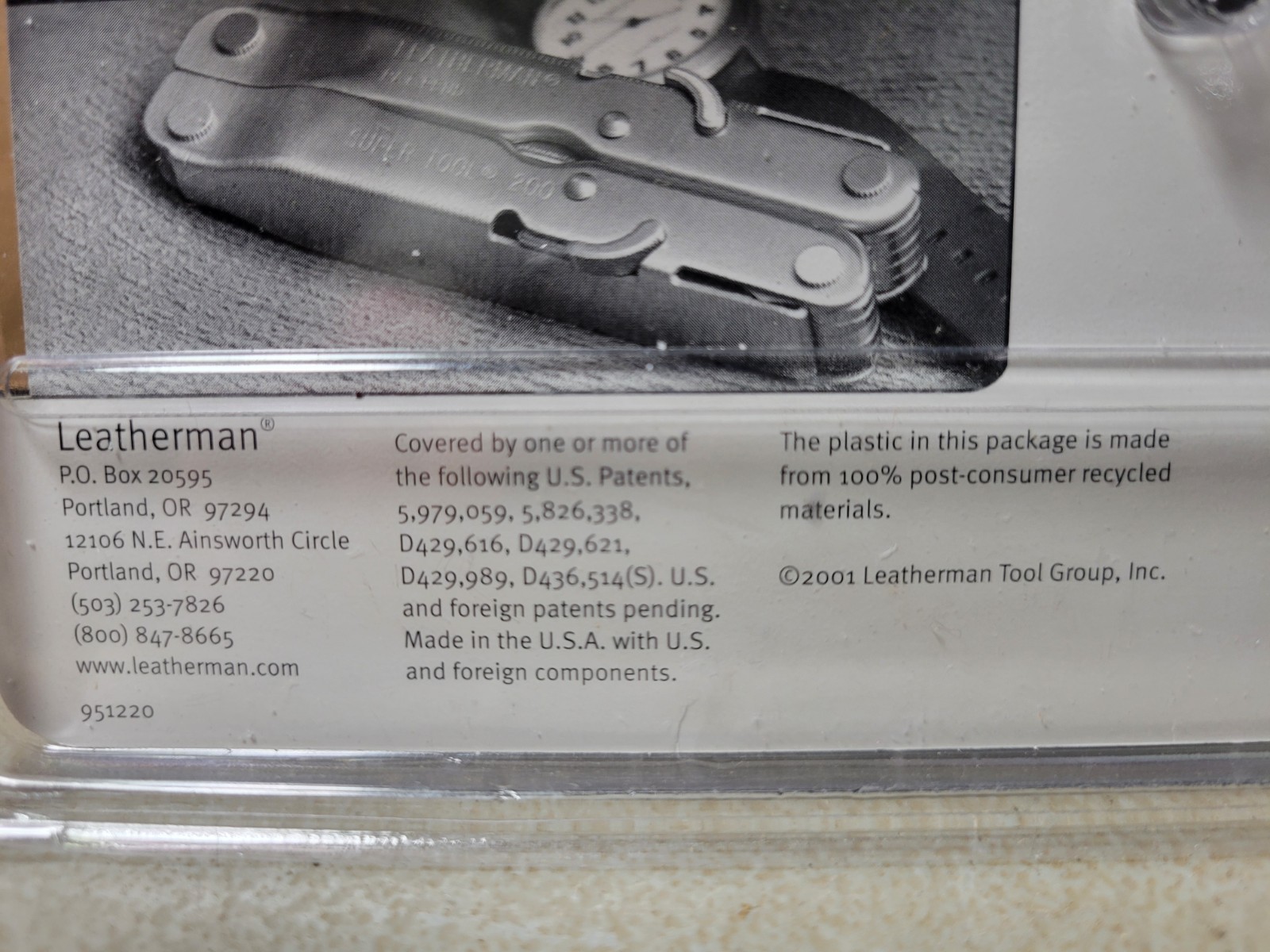 2nd 2001 Leatherman Super Tool 200 unused store display pack multi-tool