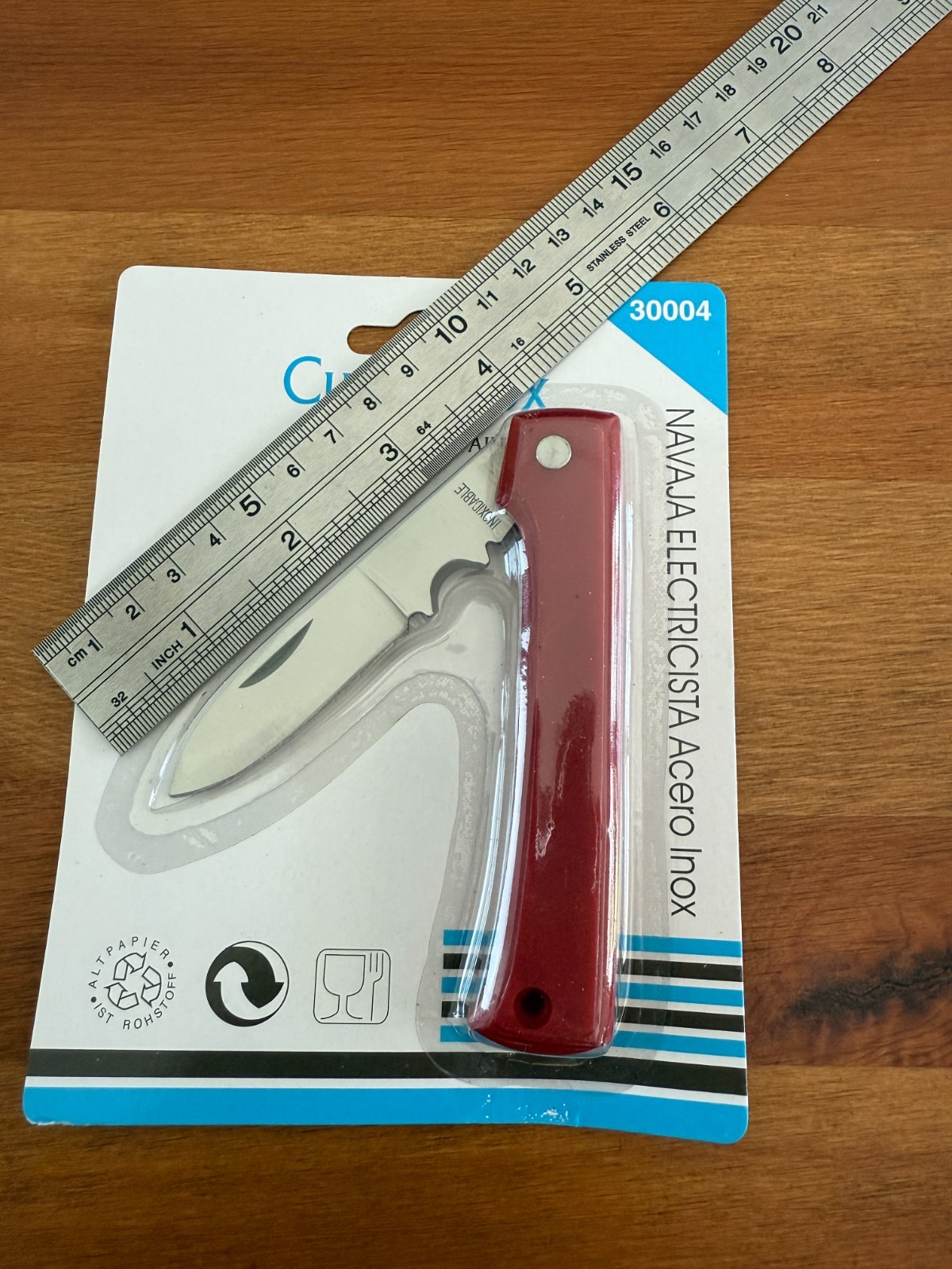 Electrician Folding Pocket Knife 3″ Stainless Steel Blade Celluloid Handle Spain