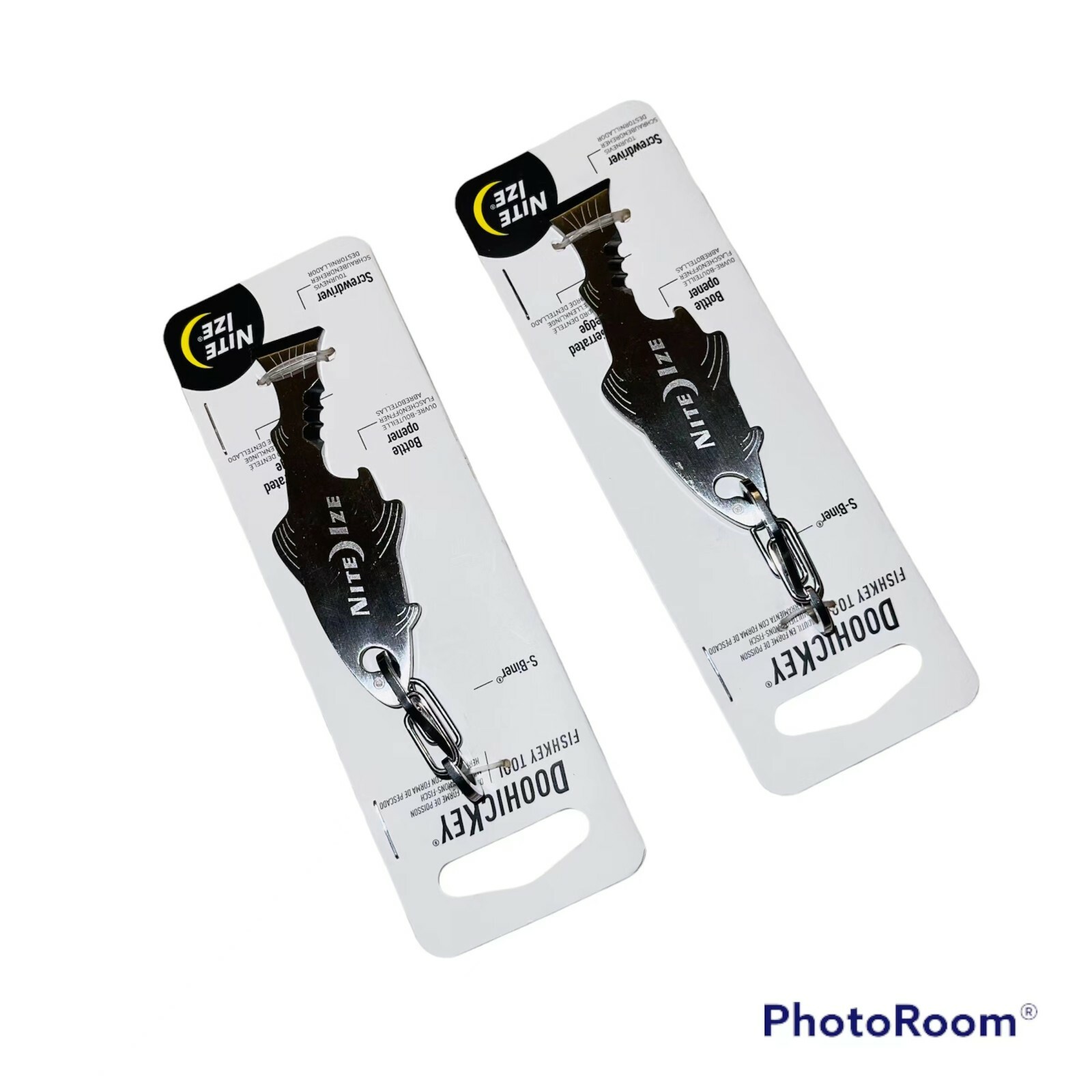 Nite Ize DooHicKey FishKey Multi-Tool Stainless Keychain Bottle Opener (2-Pack)
