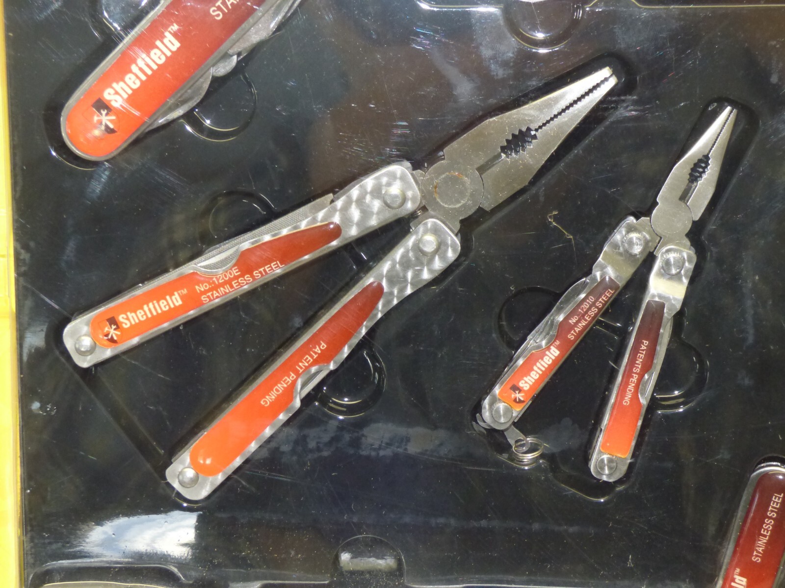 NIP Sheffield Brand NOS 6 Pc Tool Kit 3 Pocket Knife 2 Multi Tool & Flashlight