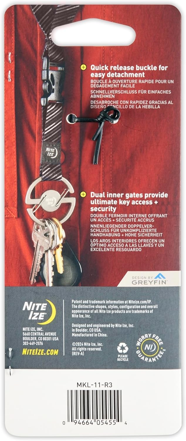 Nite Ize Medallion Key Lanyard with Stainless Steel Key Ring