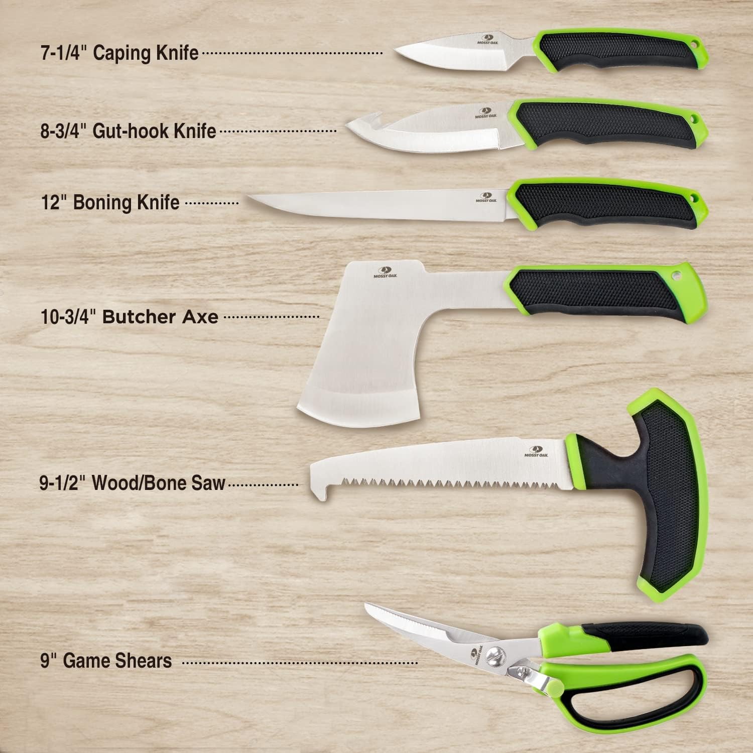 Mossy Oak Hunting Field Dressing Kit – 10 Piece Portable Green and Black