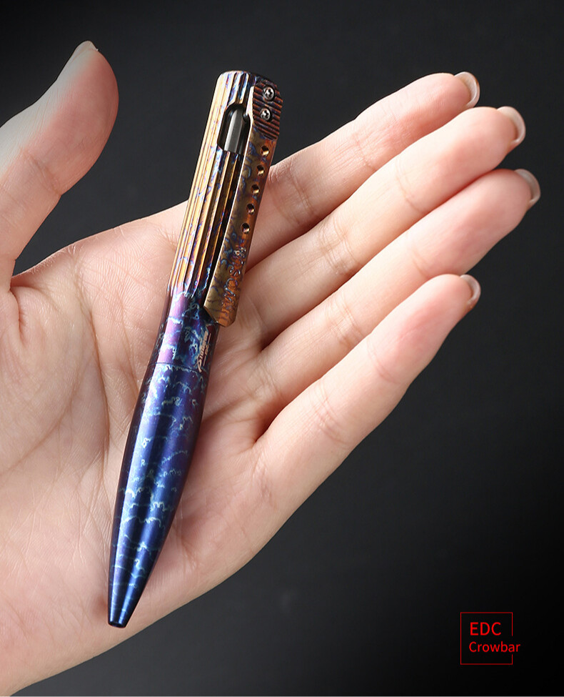 Titan Alloy TC4 Ballpoint Pen Survival Tactical Pen EDC Outdoor Packet Tool