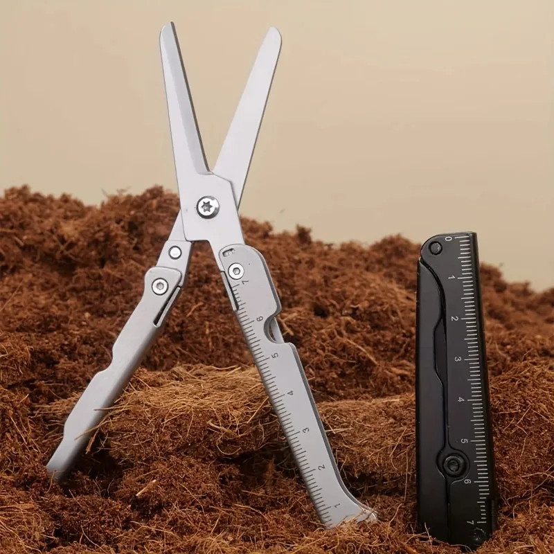 Portable Folding Scissors Stainless Steel Outdoor Survival Tool Camping Fishing