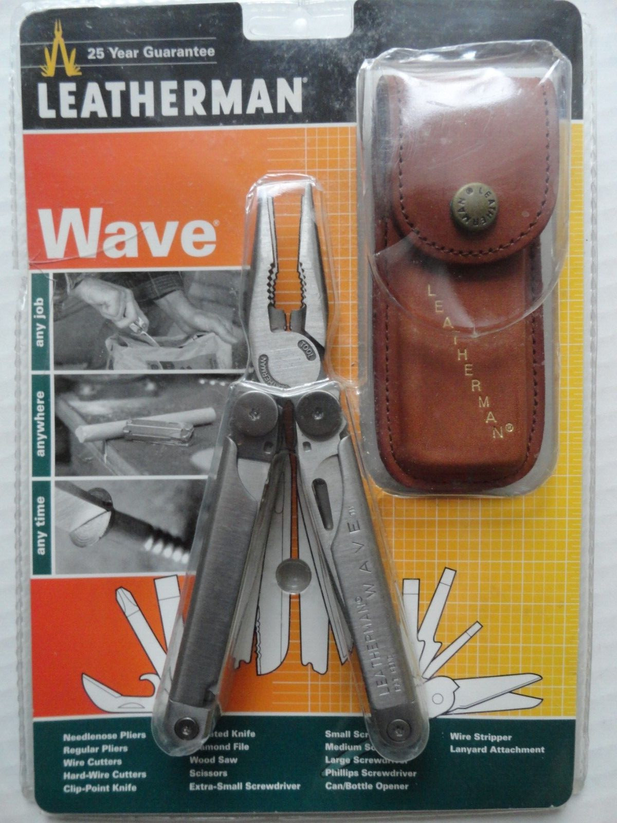 2001 Leatherman Wave w/ Leather sheath. USA Original NEW