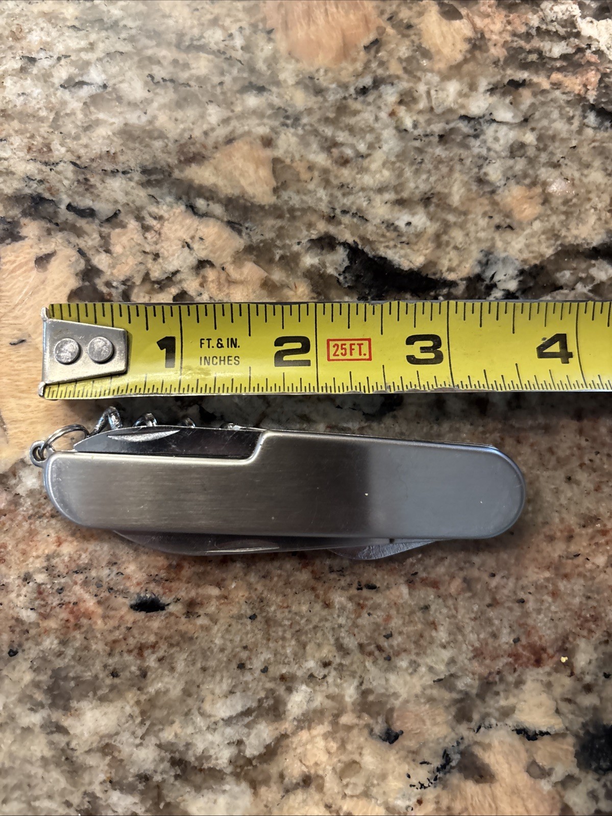 3.5” STAINLESS STEEL 5 MULTI FUNCTION MULTI TOOL FOLDING Knife Key Chain.