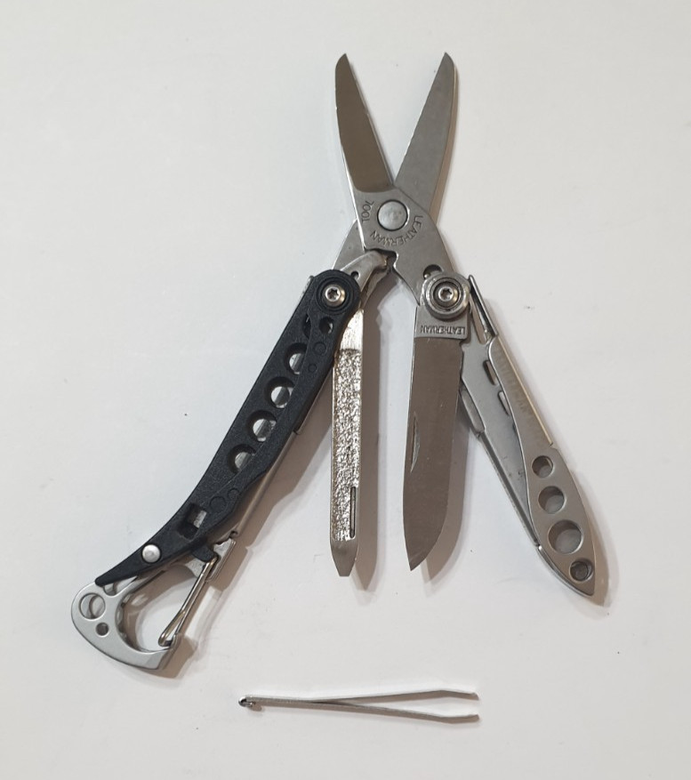 🔥🔥🔥 Leatherman Style CS Black Keychain Multitool Carabiner Rare Retired