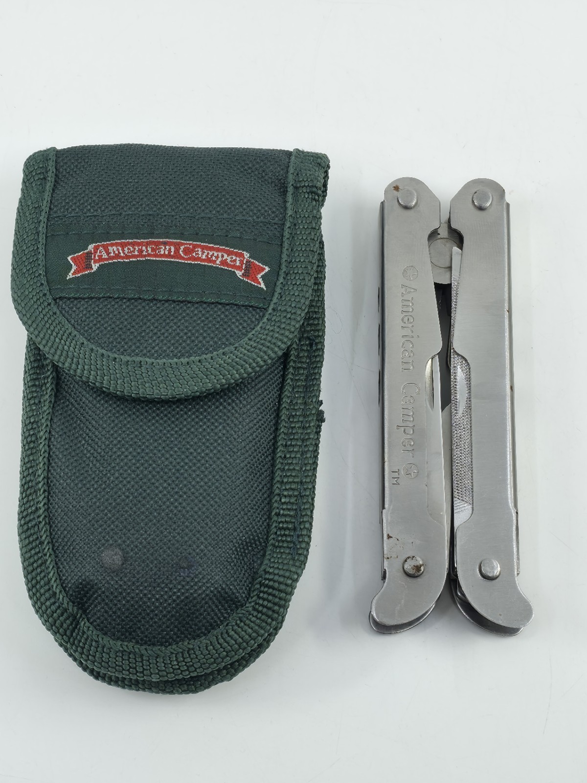 American Camper Stainless Steel Multi-Tool with Pliers Sheath and Bit Driver Set