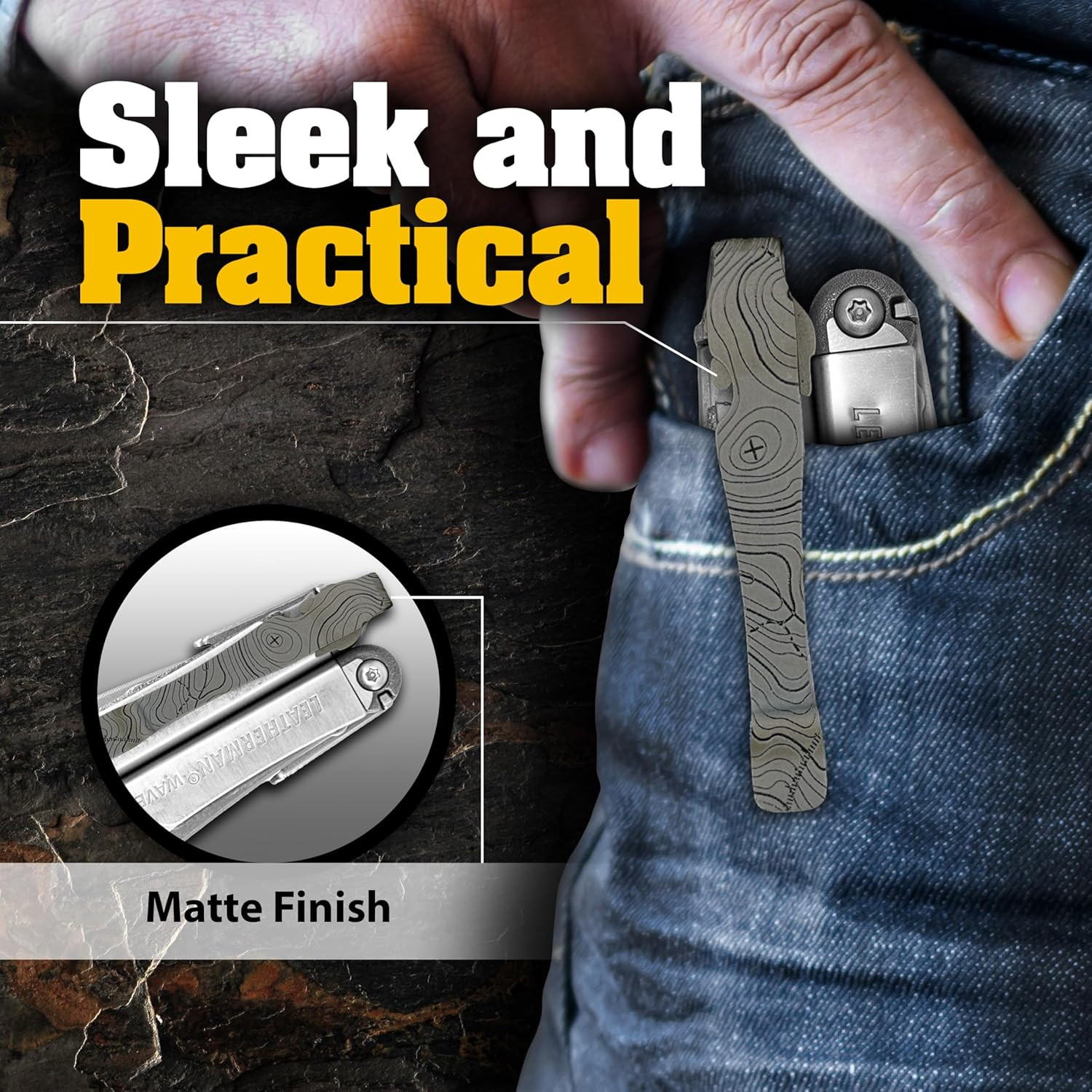 Pocket Clip Compatible with Leatherman Wave, Wave Plus+, Alpha, Surge & Charge A