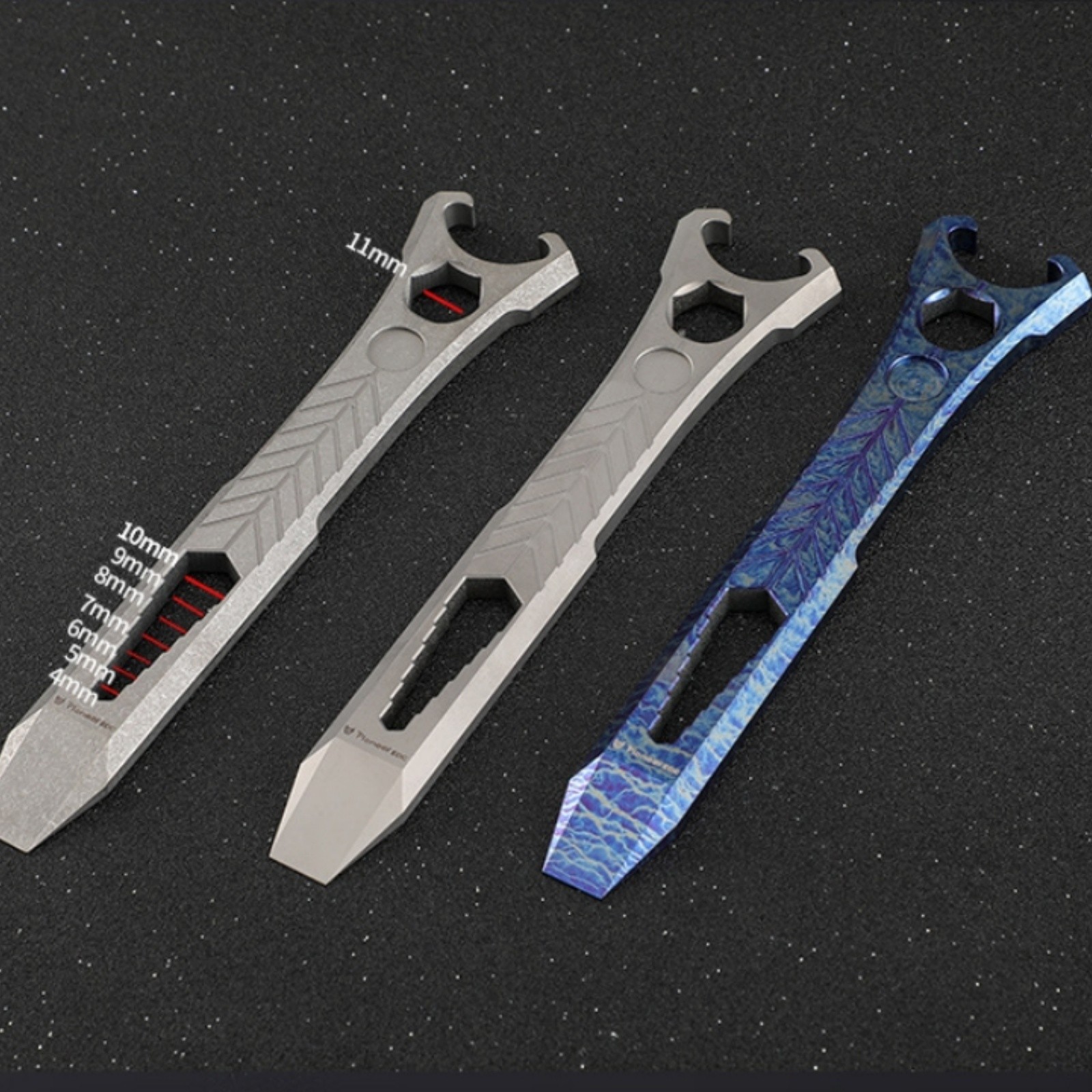 Titanium Alloy EDC Pry Bar Multi-Tool Bottle Opener Hex Wrench Outdoor Gear