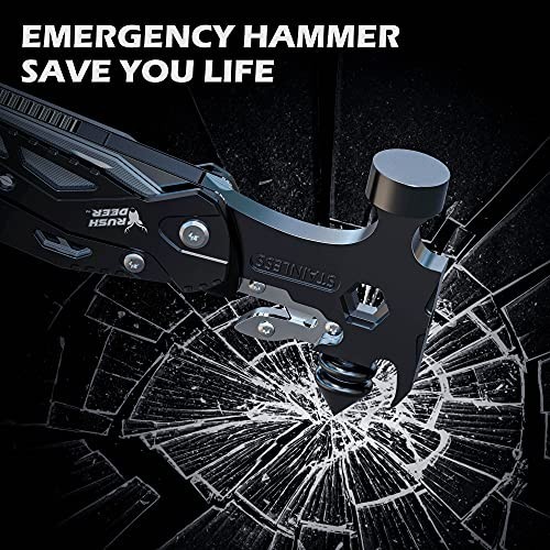 Multitool 16 in 1 Hammer Pliers Knife Screwdrivers Bottle Opener Car Safety