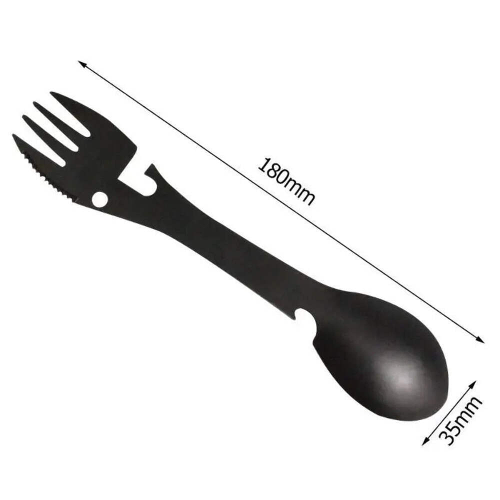 Outdoor Survival Tools 5 in 1 Camping Multi-functional EDC Kit Practical Fork Kn