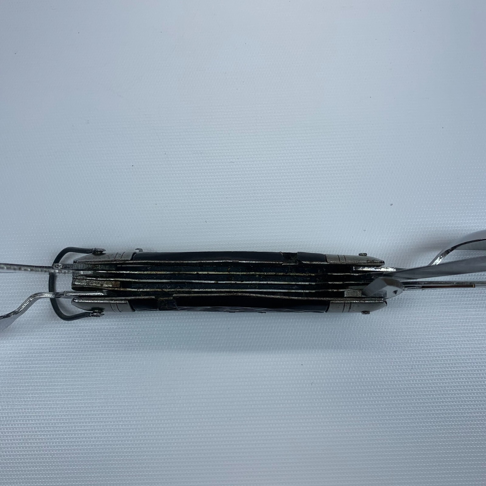 Vintage Pocket Folding Multi Tools Stainless Steel Spoon Fork Cork Screw Knife