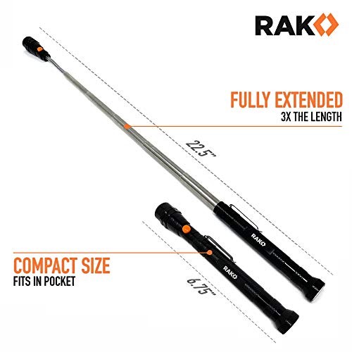 RAK Magnetic Pickup Tool Gifts for Men – Fathers Day Gift, Telescoping Magnet
