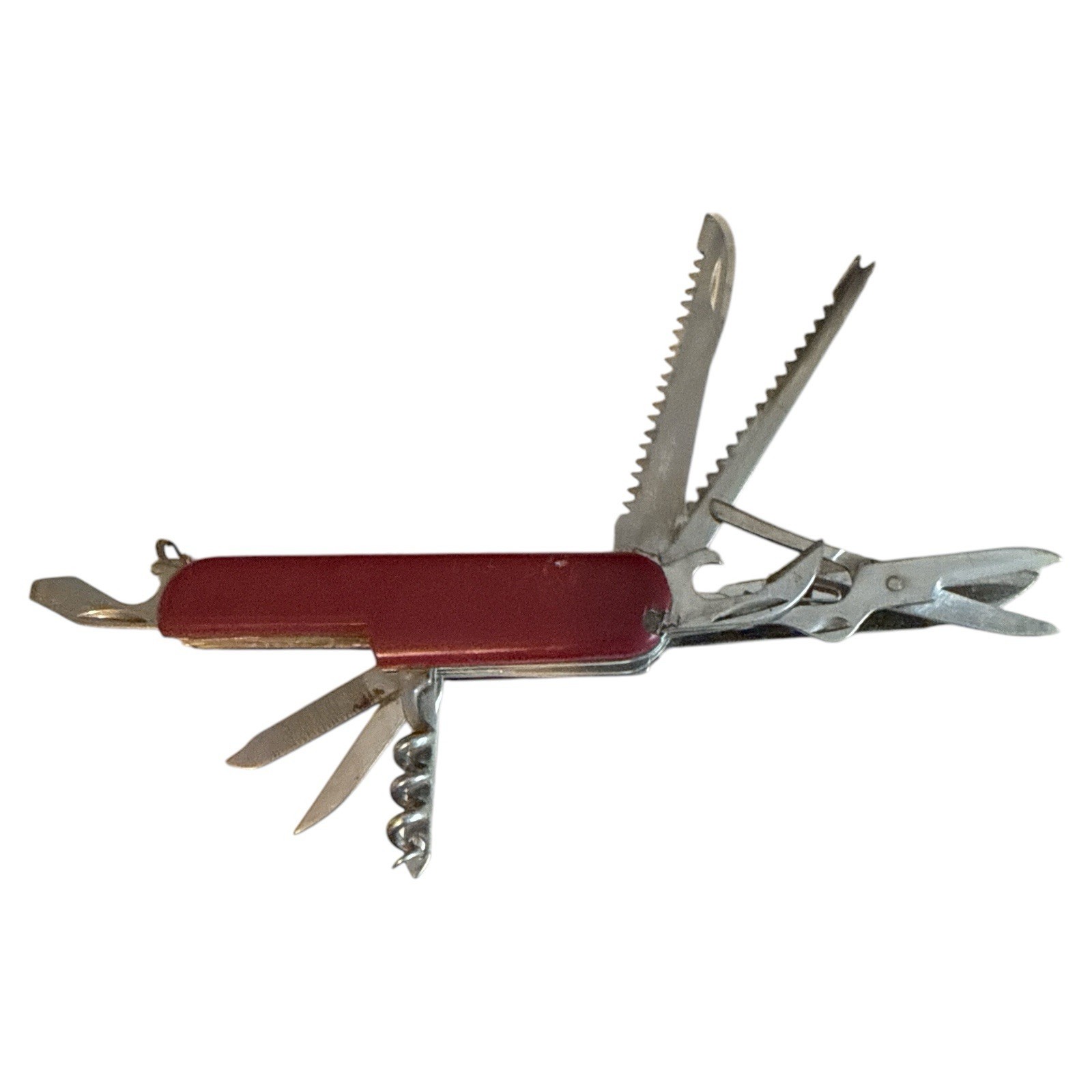 Diamond Superior Multi Purpose Pocket Knife Maroon Corkscrew, Scissors