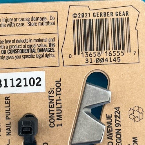 NEW Gerber Chonk Multi-Tool 6 Tools Travel Friendly Stainless Steel Stonewash