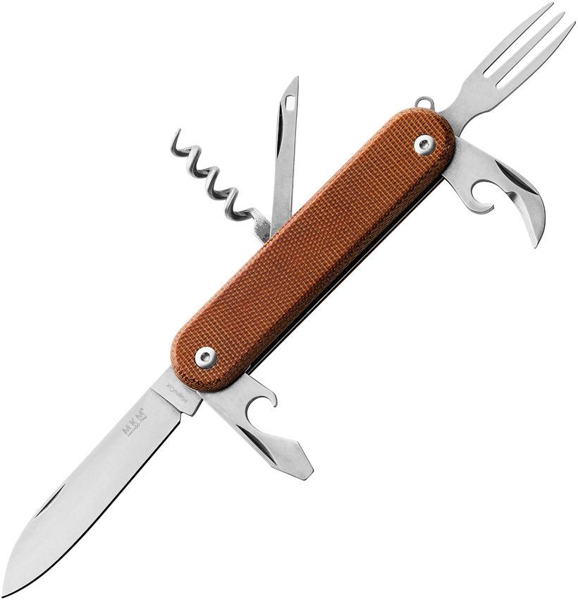 MKM-Maniago Knife Makers Malga 6 Multipurpose MagnaCut Steel Blade Nat Micarta