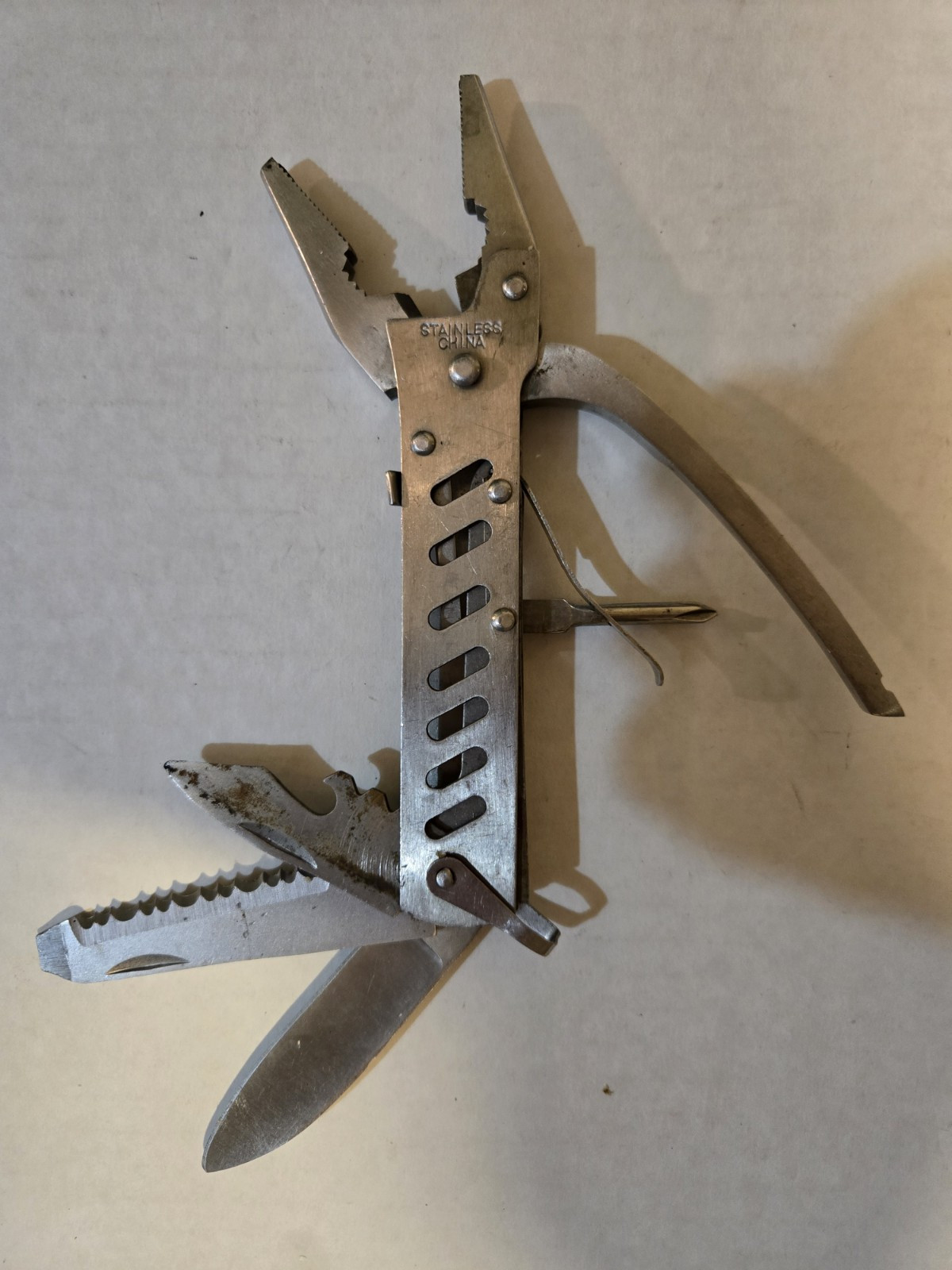 MAXAM 6″ Stainless Multi-Tool Folding Pliers Knife Survival Gear