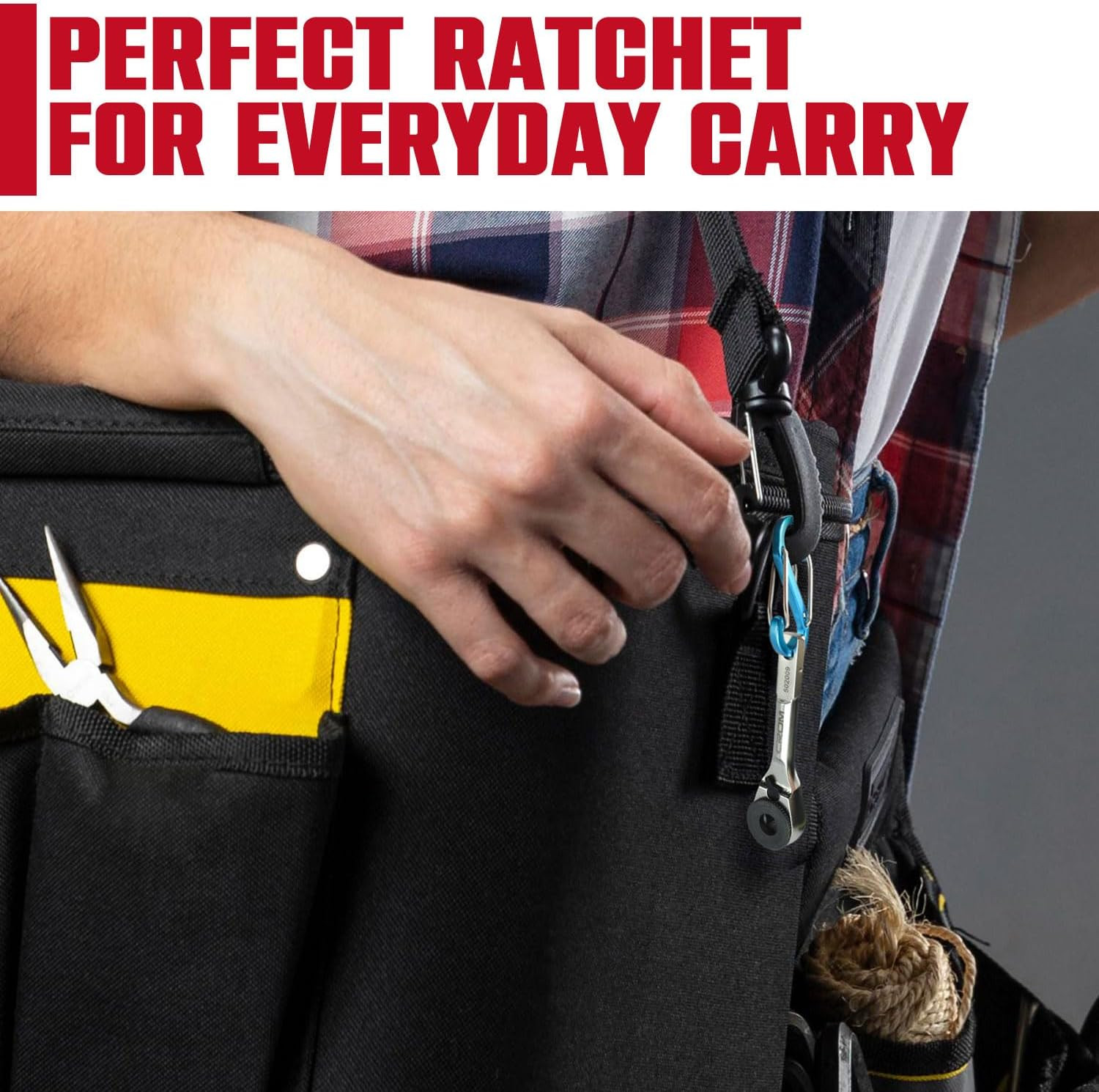 Flat Mini Ratchet Wrench – Compatible with Leatherman Multitool That Uses Flat S