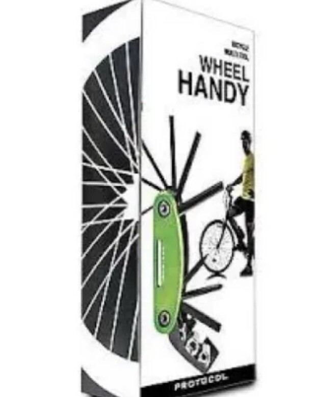 Protocol Wheel Handy Bicycle Multi Tool Neon Green New 15 Functions Nylon Case