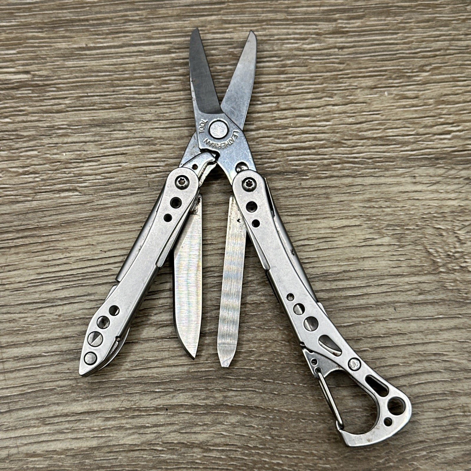 Retired Leatherman Style CS Multi Tool Knife File Scissor Carabiner Discontinued